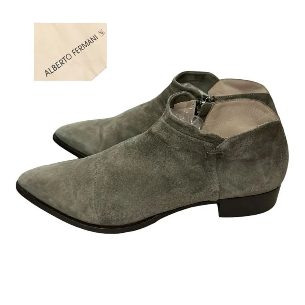 Alberto Fermani Women's Suede Leather Italian Ankle Boots Booties 37